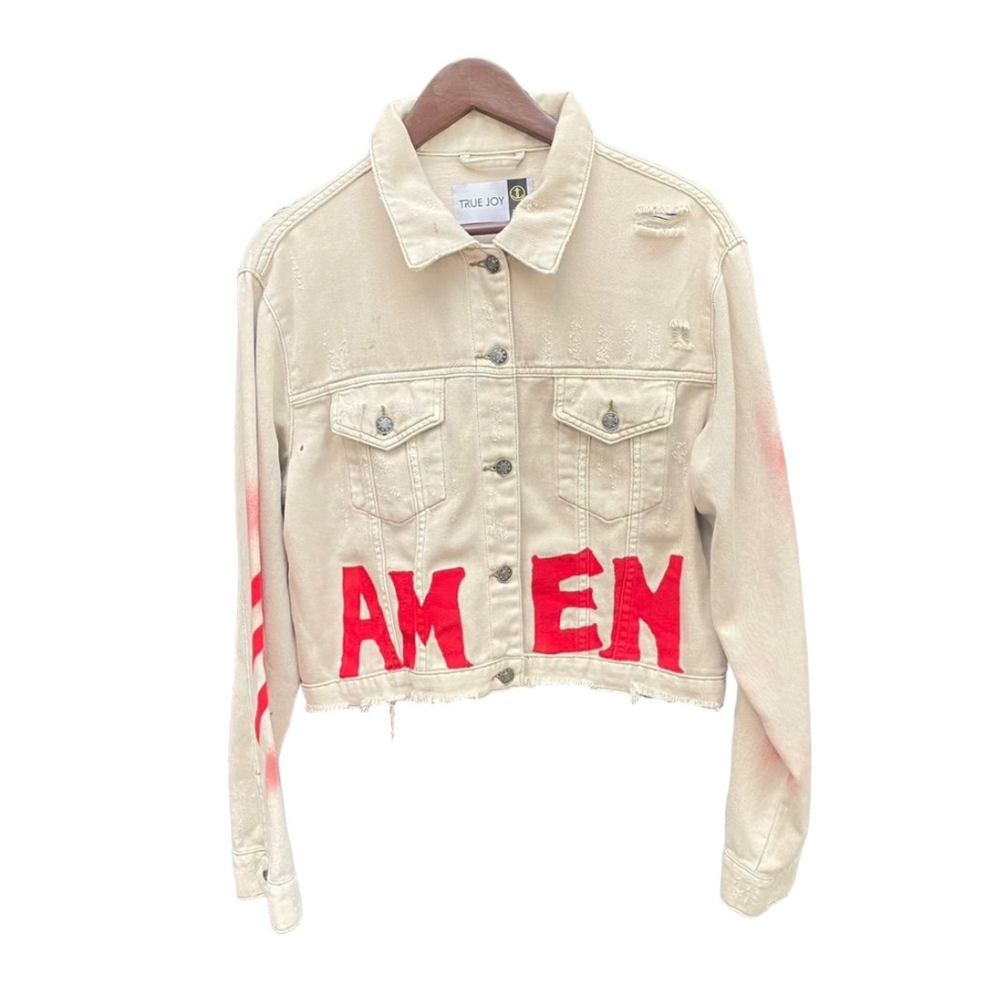 Chaqueta Beige Denim | Everything is Possible Mark 9:23