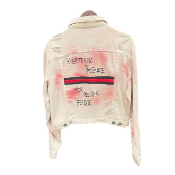 Chaqueta Beige Denim | Everything is Possible Mark 9:23