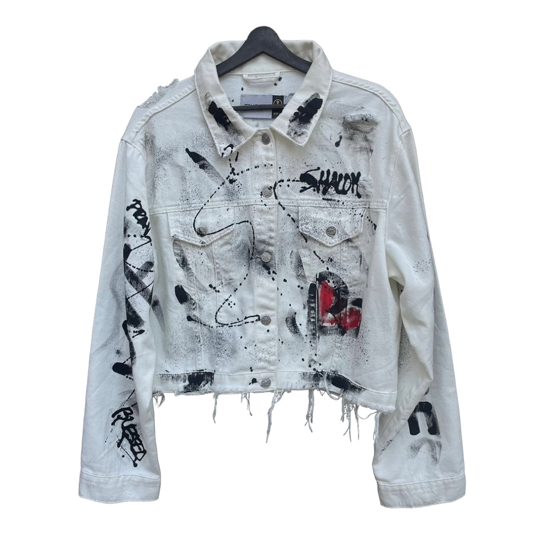 Chaqueta Blanc Denim | Shalom Amen Believe Fearless