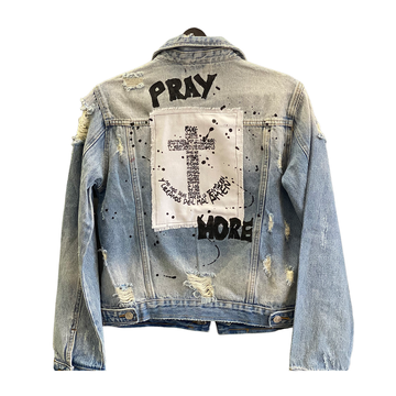 Chaqueta Denim Azul | Pray More
