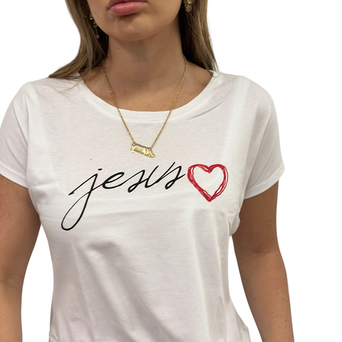 True Joy Woman White T Shirt JESUS