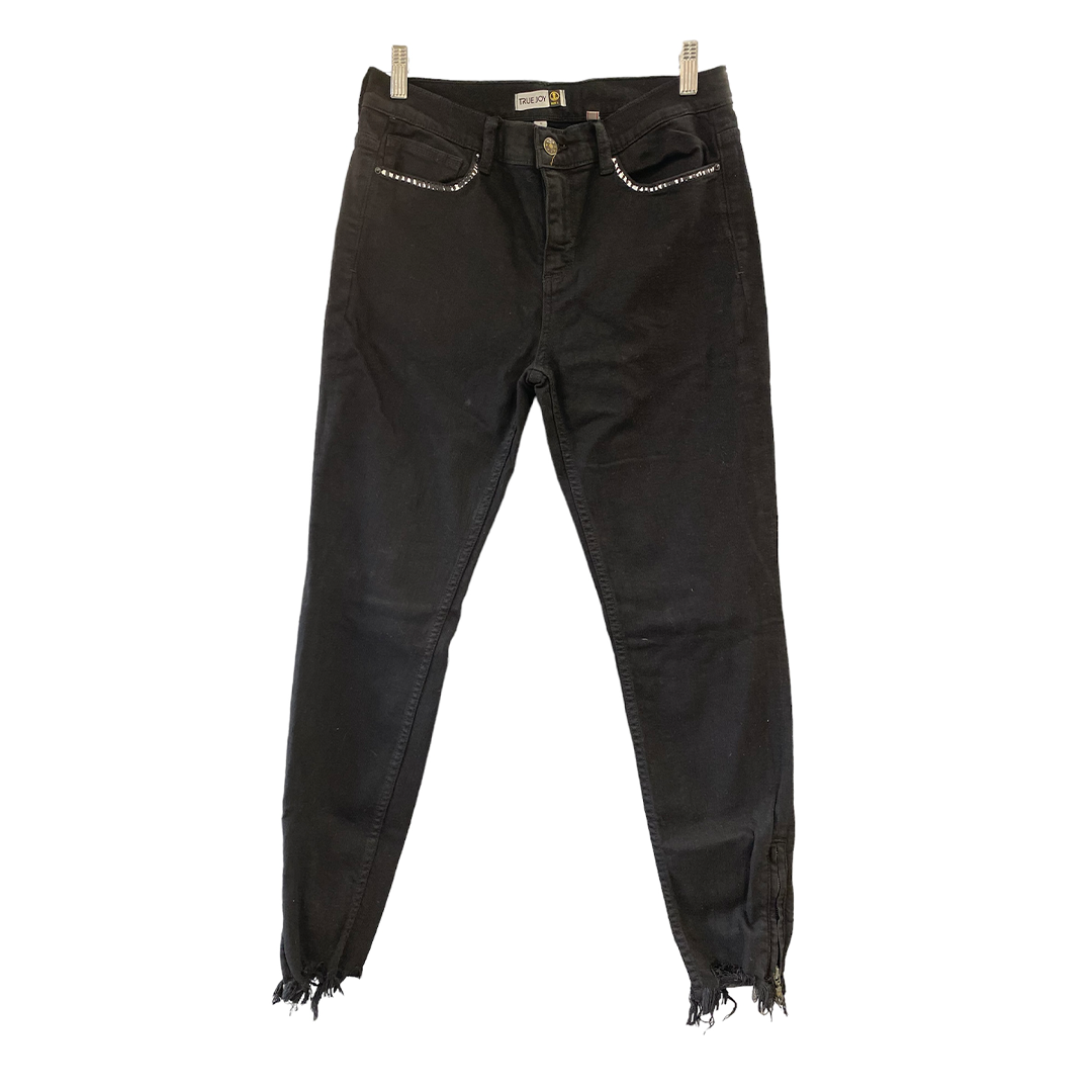 True Joy Woman Black  Blue Jeans DETAILS