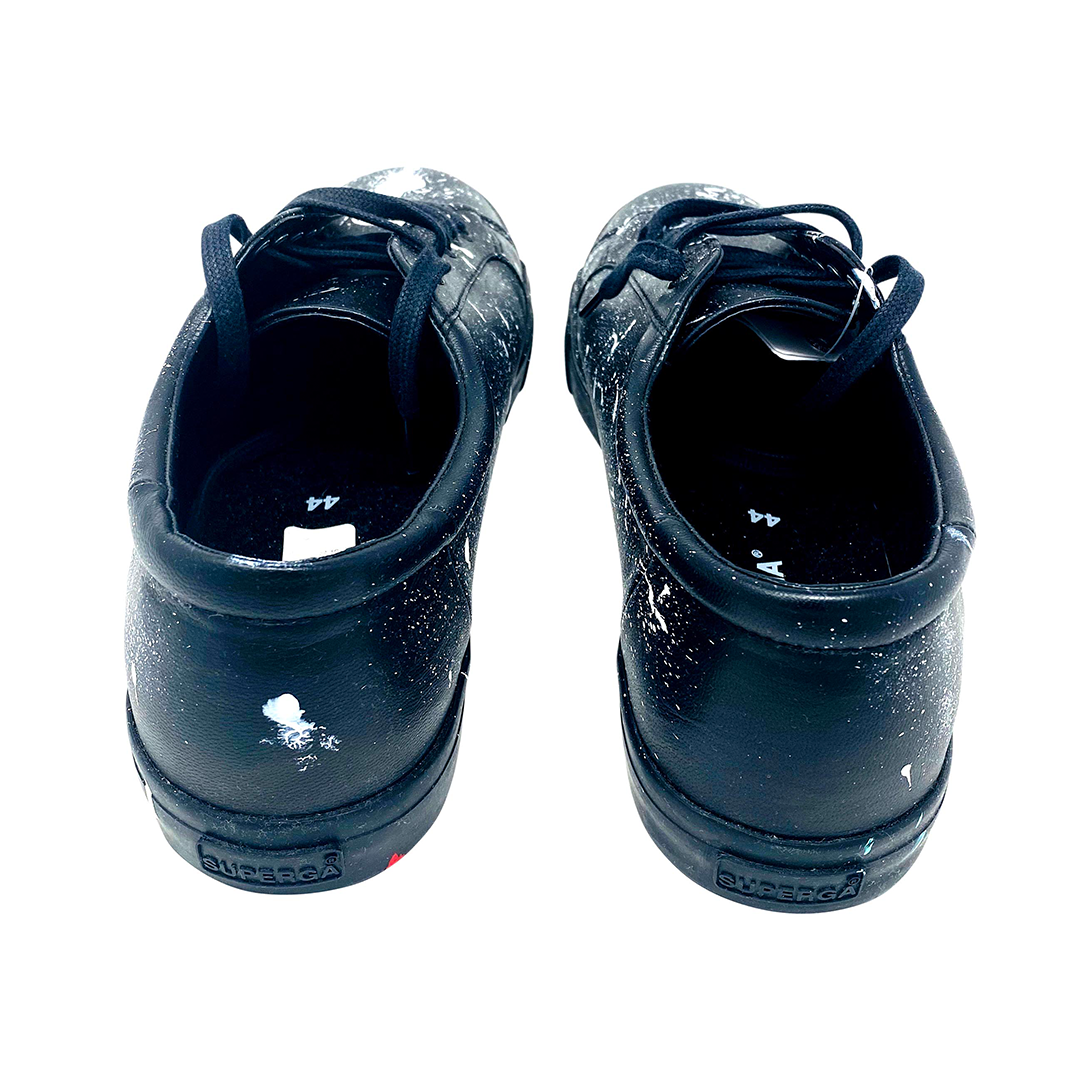 Superga Men Shoes Black PAINTED