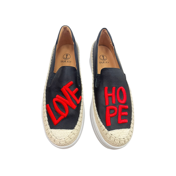 3x7 True Joy Woman EMBRO Shoes Black LOVE/HOPE