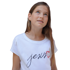 True Joy Kids White T Shirt JESUS
