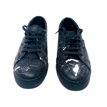 Superga Men Shoes Black PAINTED