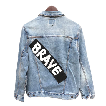 TRUE JOY MEN JEANS JACKET BRAVE PAINTED