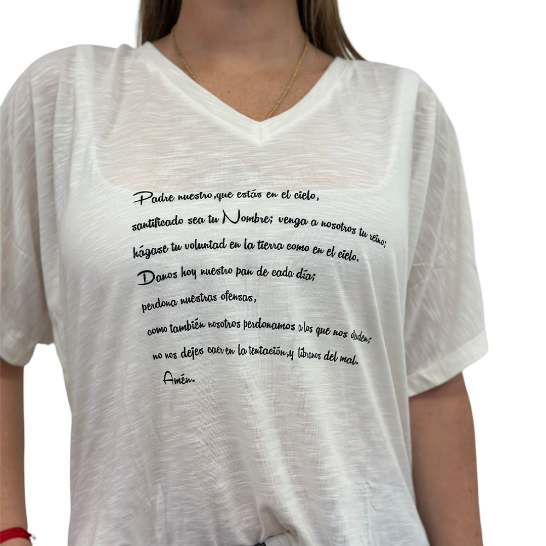 True Joy Woman T Shirt PADRE NUESTRO