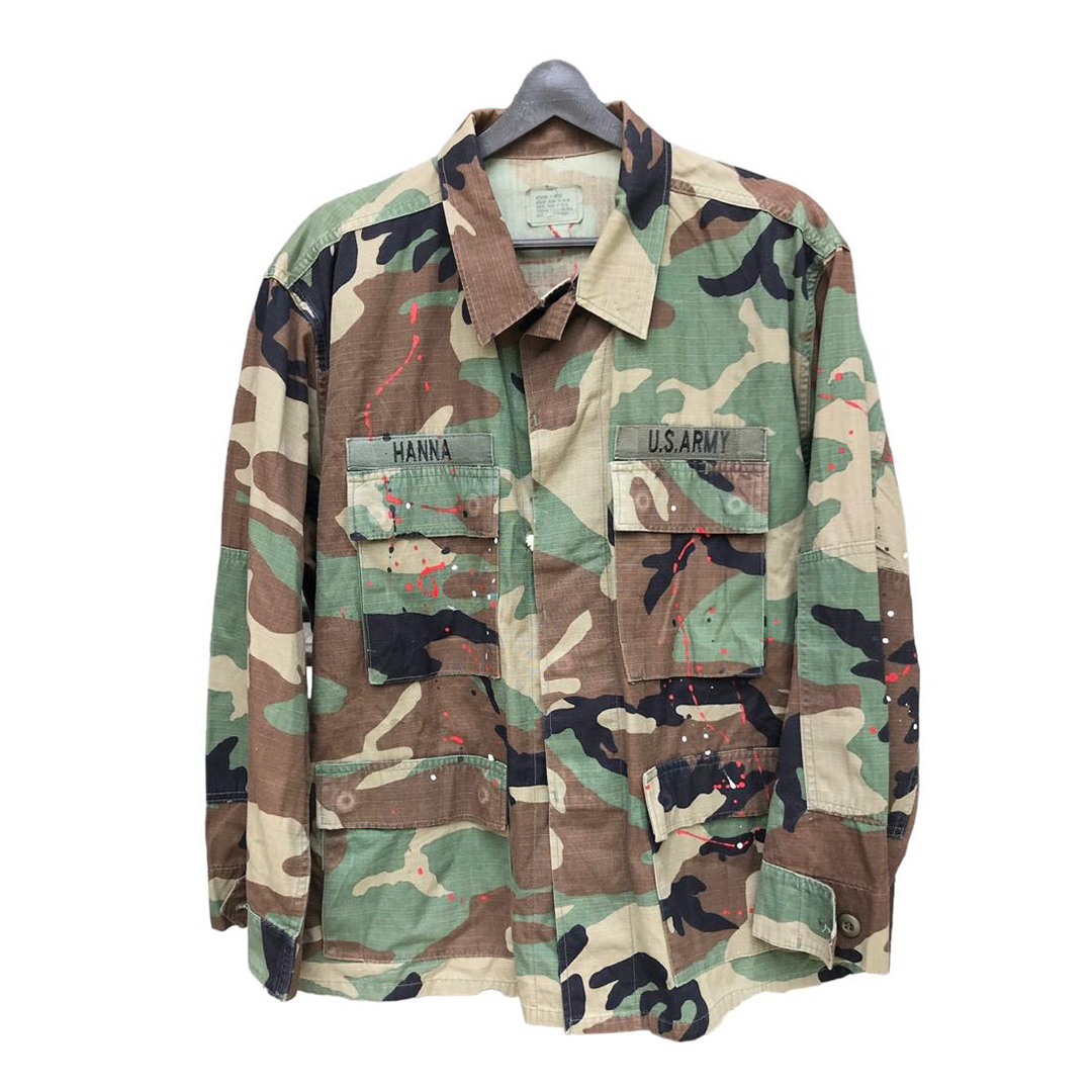 TRUE JOY MEN ARMY JACKET SHALOM PAINTED