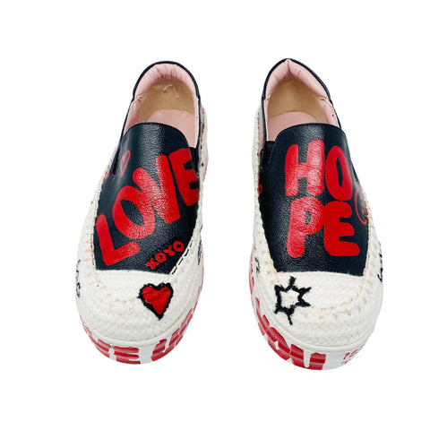 3x7 True Joy Woman Shoes Black LOVE/HOPE