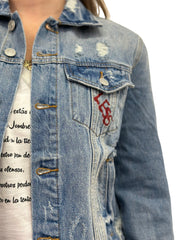 True Joy Woman Jeans Jacket PADRE NUESTRO