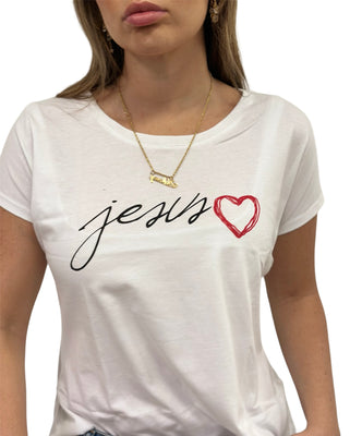 True Joy Woman White T Shirt JESUS
