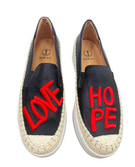 3x7 True Joy Woman EMBRO Shoes Black LOVE/HOPE