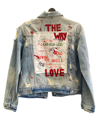 True Joy Woman Jeans Jacket LOVE YOU