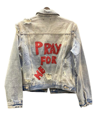 True Joy Woman Jeans Jacket PRAY FOR ME